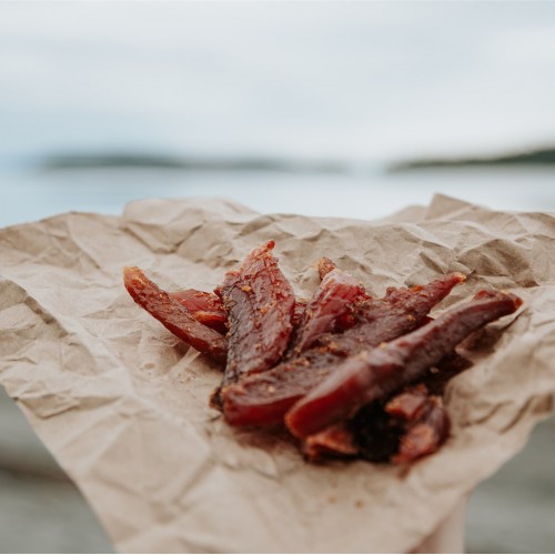 Candied Salmon Jerky - Maple