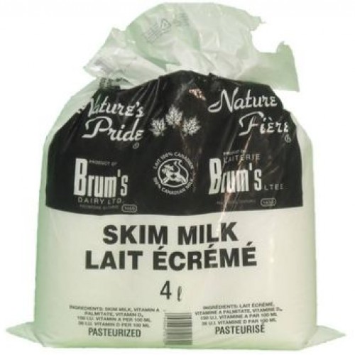 Milk - Skim - Brum's Dairy - 4L