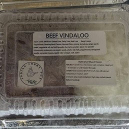 Beef Vinderloo with Rice - Frozen