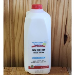 Milk - 4.3% - Farm Fresh -  Organic- Upper Canada Creamery  - 2L